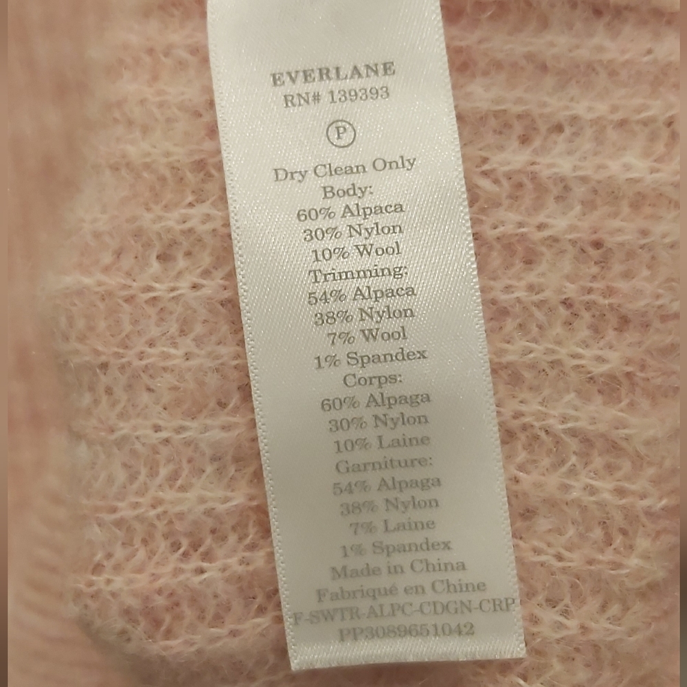 Everlane Pink Button-Up Ribbed Sweater - Picture 4 of 6